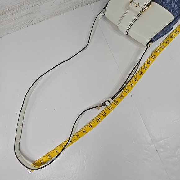 MICHAEL KORS Lillian SMALL CROSSBODY HandBag Purse Denim Blue White Pockets *VGC - Picture 16 of 16